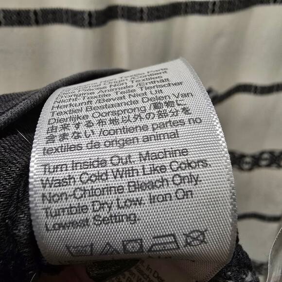 Madewell 9" Mid-Rise Skinny black ripped raw hem jeans size 27 Tall - Picture 12 of 12